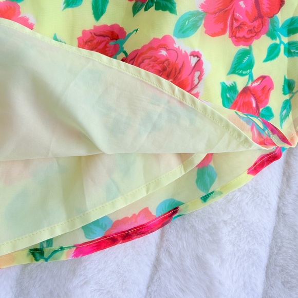 Betsey Johnson Yellow Floral Mini Dress NWT - Picture 5 of 9